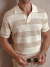 Polo homme en maille tricotée