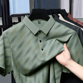 Polo homme imprimé – Manches courtes, respirant et style casual chic